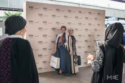 Models on the catwalk for German based designer Zamzam Zalila at the Istanbul Modest Fashion Week (MEE/Emanuele Satolli)