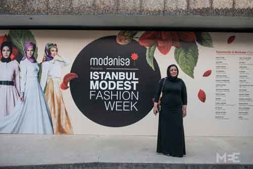 Samar Murad, a modest fashion designer from Bahrain who just launched her first collection at the Istanbul Modest Fashion Week. She was previously a successful banker (MEE/Emanuele Satolli)