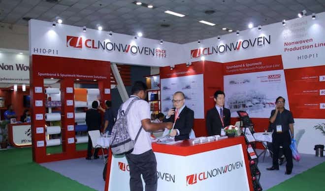 CL Nonwoven company booth at Nonwoven Tech Asia-min