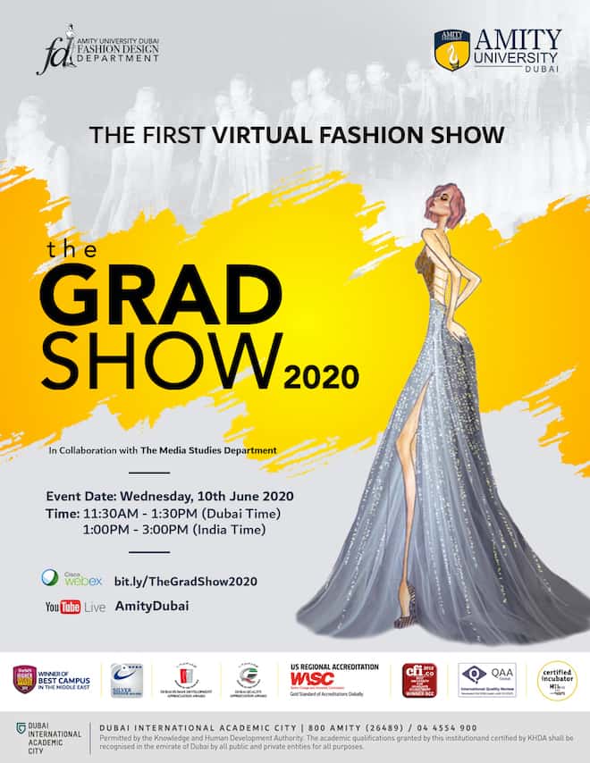 The First Virtual Fashion Show by Amity University in Dubai - UAE