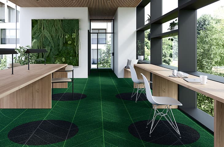 USING CARPET DESIGN TO PROMOTE SOCIAL DISTANCING