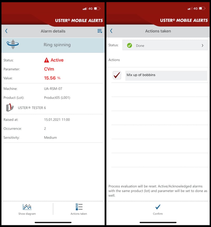 Uster Mobile Alerts_screen shots