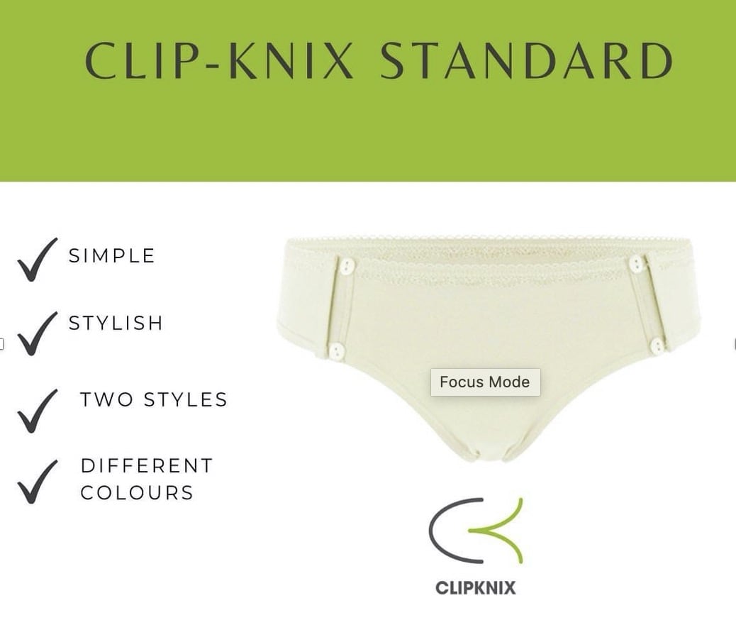 Clip-Knix Traditional Higher Waistband Underwear, Brief French Style  Clip-Hook Underwear