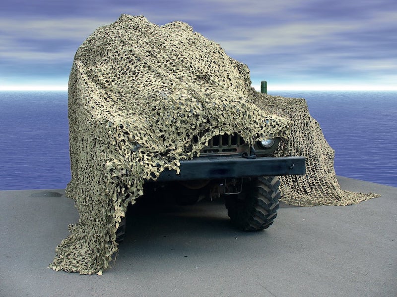 camouflaged Jeep