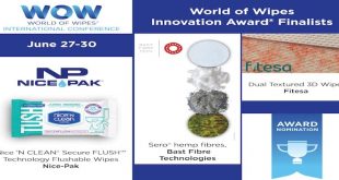 INDA Announces Three Finalists for the World of Wipes Innovation Award®