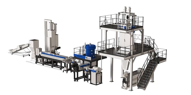 3D Rendering of VacuFil® Visco+ for fiber-to-fiber inline recycling