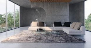 AIRY HIGH-PILE RUG WITH SOFT COLOUR GRADIENT