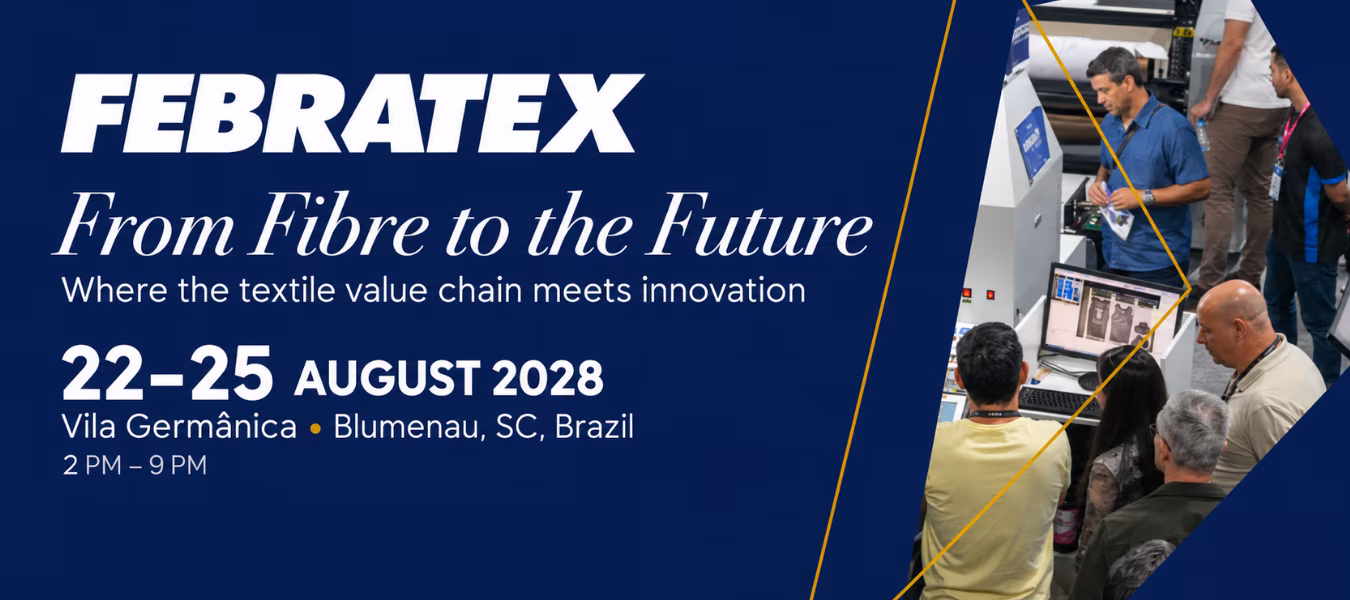 Febratex 2028 textile machinery and apparel industry exhibition in Blumenau Brazil