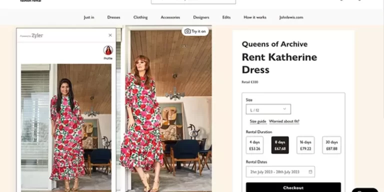 john lewis fashion rental debuts zyler virtual try-on