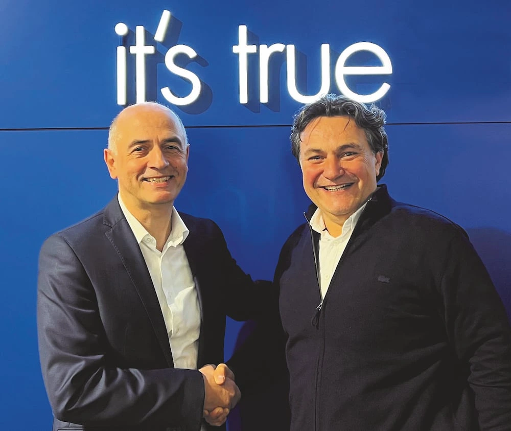 Markus Wurster, Director Sales and Marketing at Trützschler Group (left), and Osman Balkan, Owner of Balkan Textile Machinery INC.CO (right).