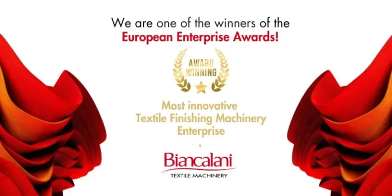 Biancalani S.R.L. Wins Most Innovative Textile Finishing Machinery Enterprise for Second Consecutive Year at European Enterprise Awards 2023
