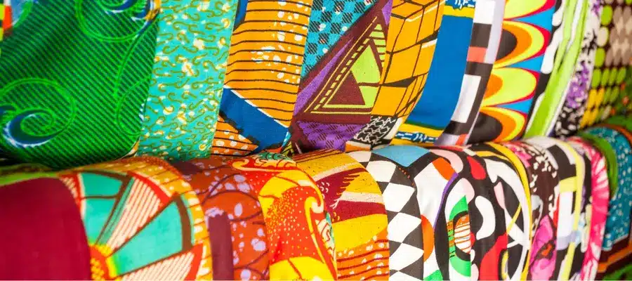 African fabrics from Ghana, West Africa