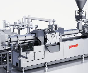 OMNI recycling machine with RSFgenius 90 and vacuum system to be shown at K show before delivery to Argentina for food-grade R-PET and PP sheet production