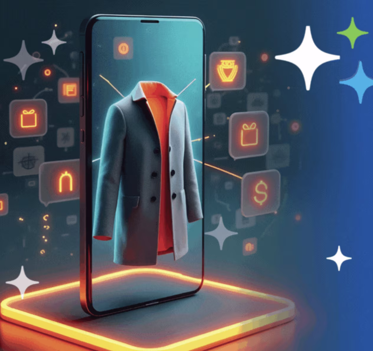 a jacket in a mobile app