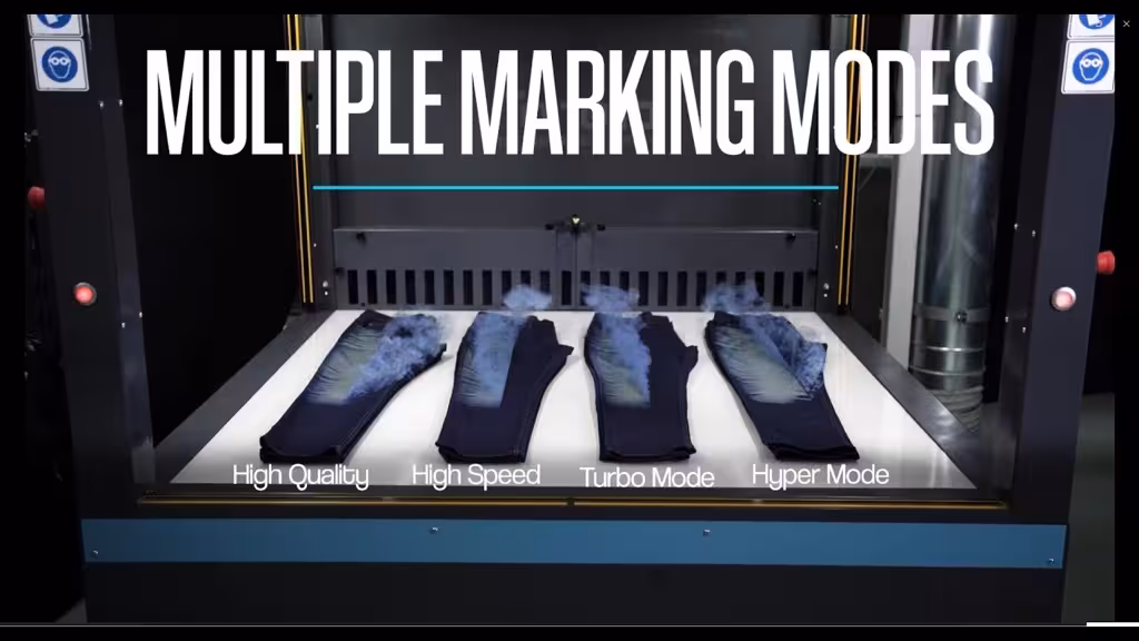 Tonello Laser solutions for denim multiple marking mode