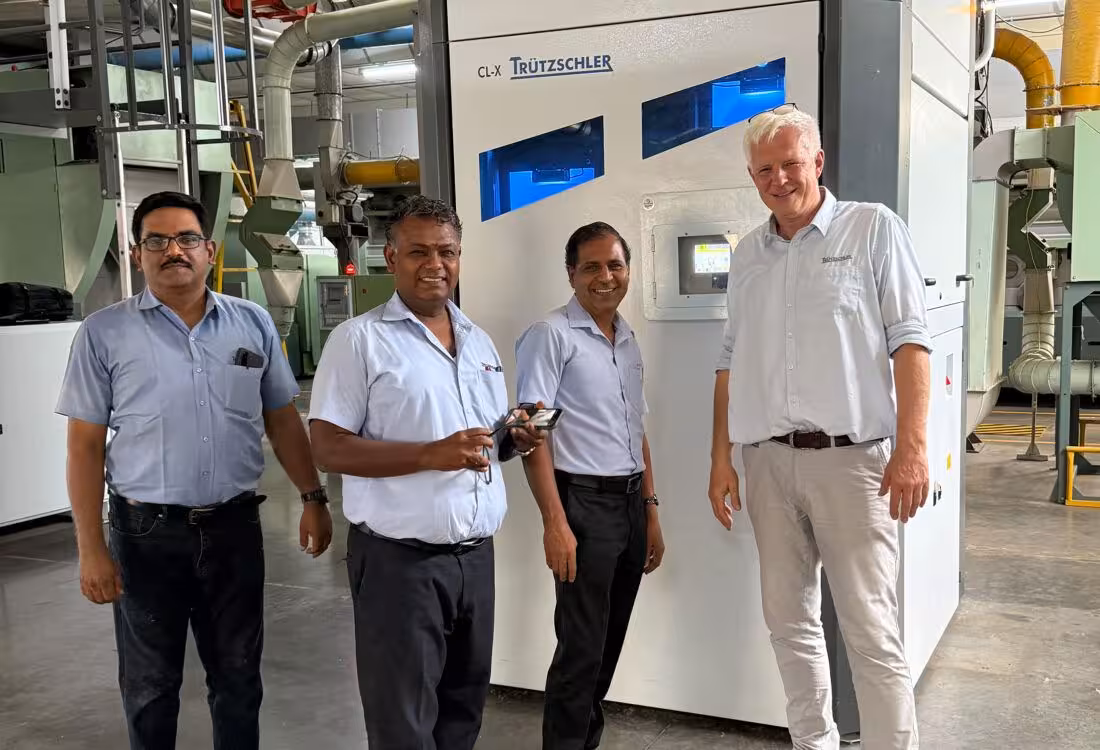High-tech cotton pre-cleaner machine CL-X operating in spinning mill