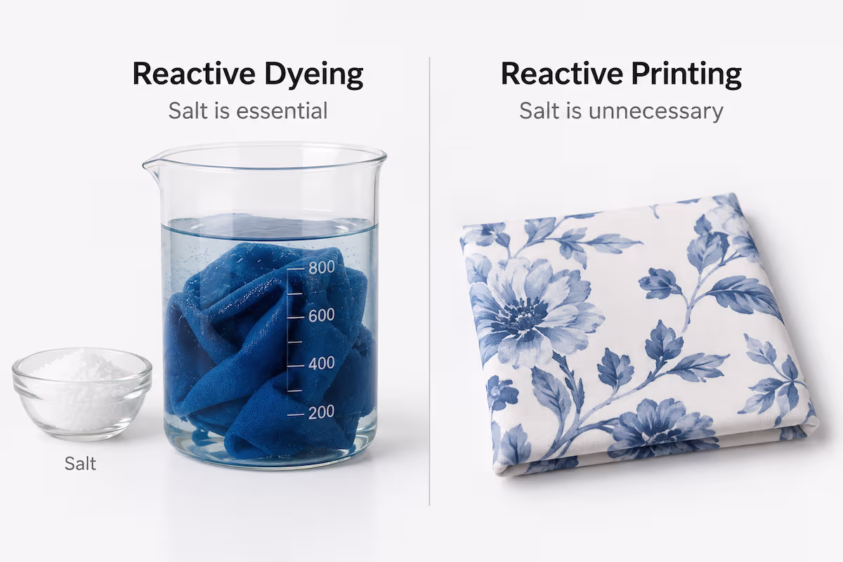 Reactive Dyeing vs Printing