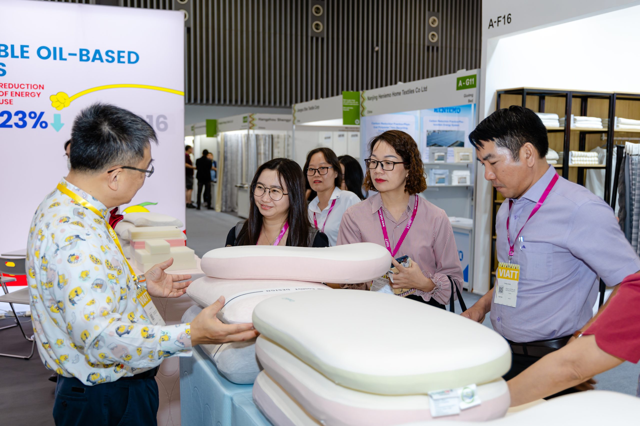International exhibitors showcasing apparel, home textiles and technical textile technologies at VIATT 2026 Vietnam