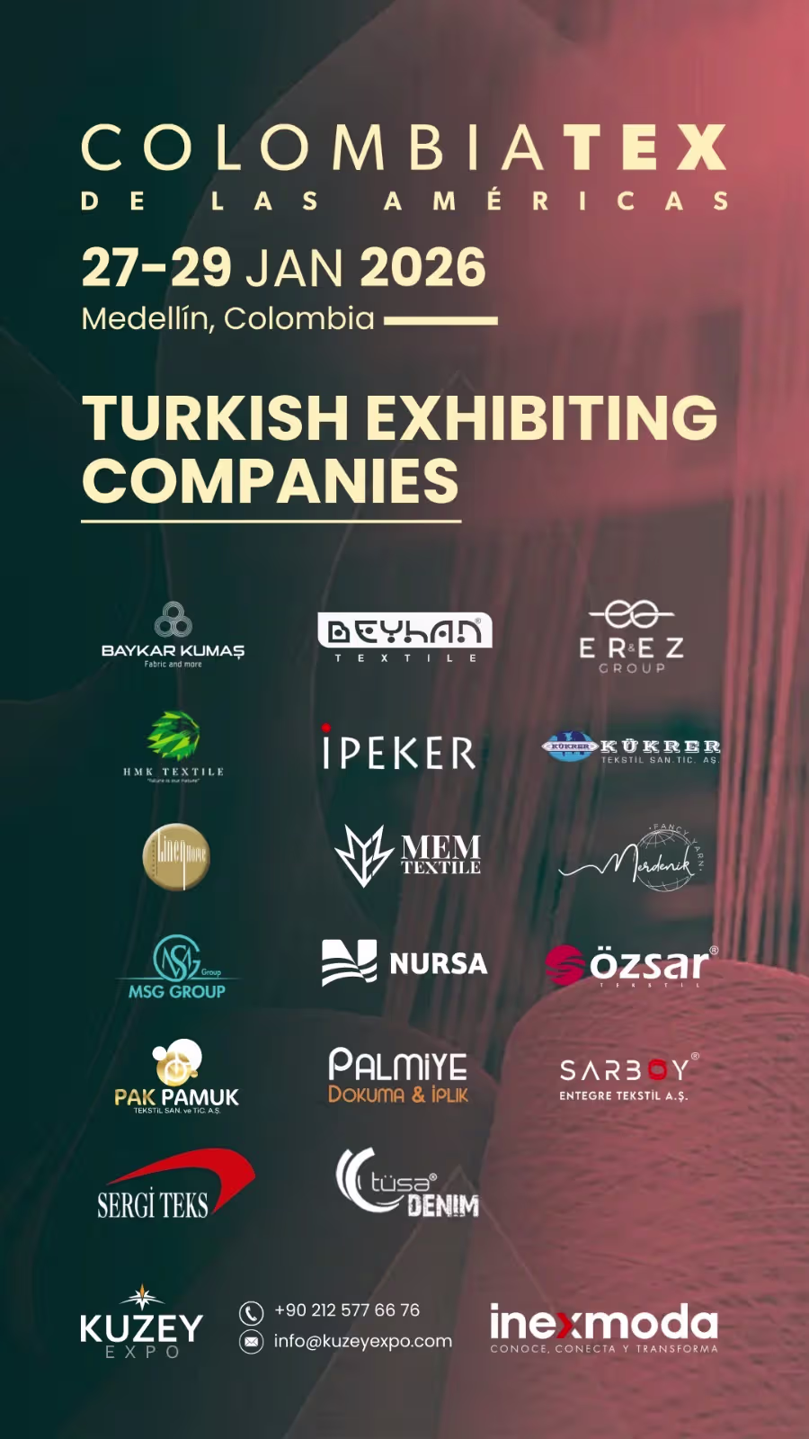 17 Turkish Companies to Exhibit at Colombiatex de las Américas 2026
