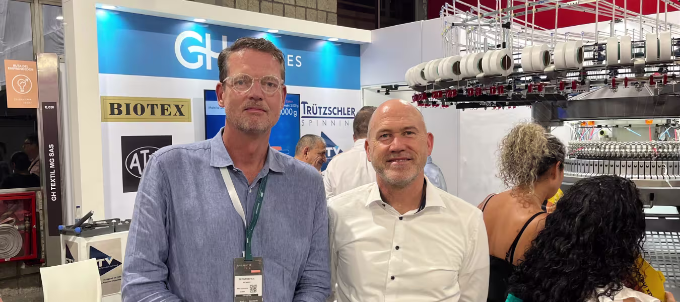 Gerdhard Wienands, Regional Sales Manager at Trützschler Group and Thomas Streicher Area Sales and product manager