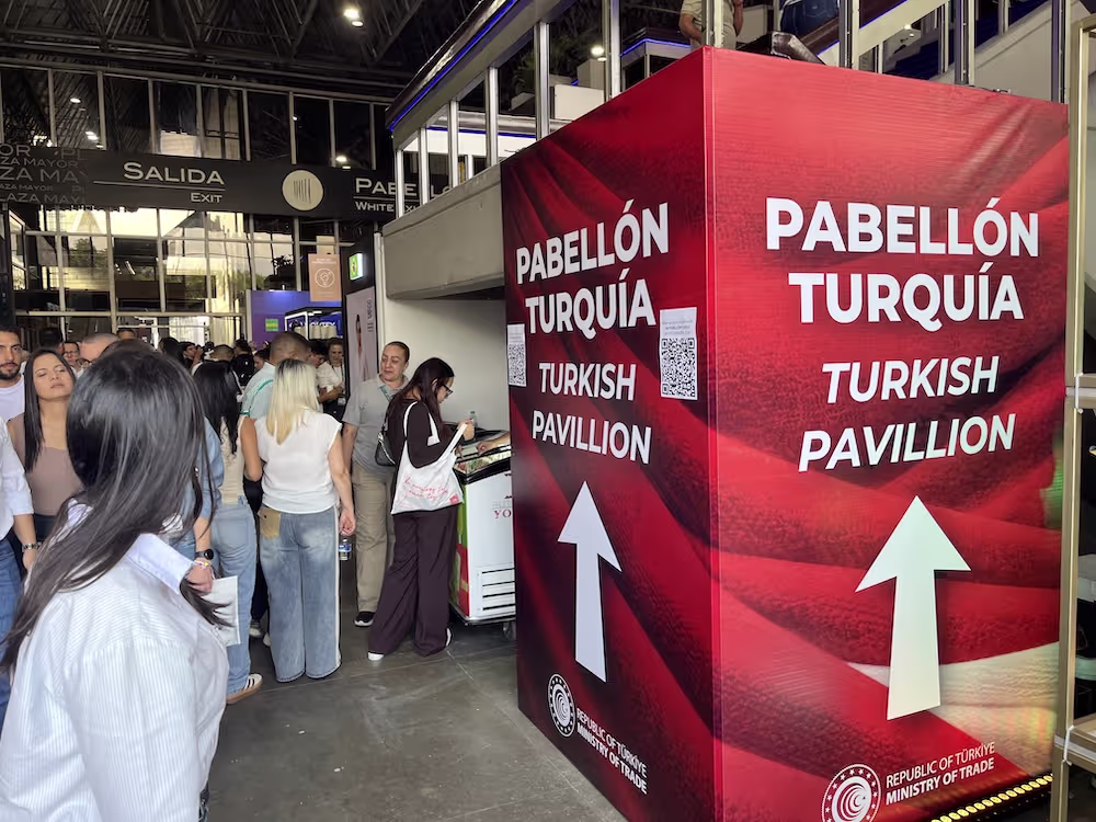 Turkish textile pavilion at colombia tex