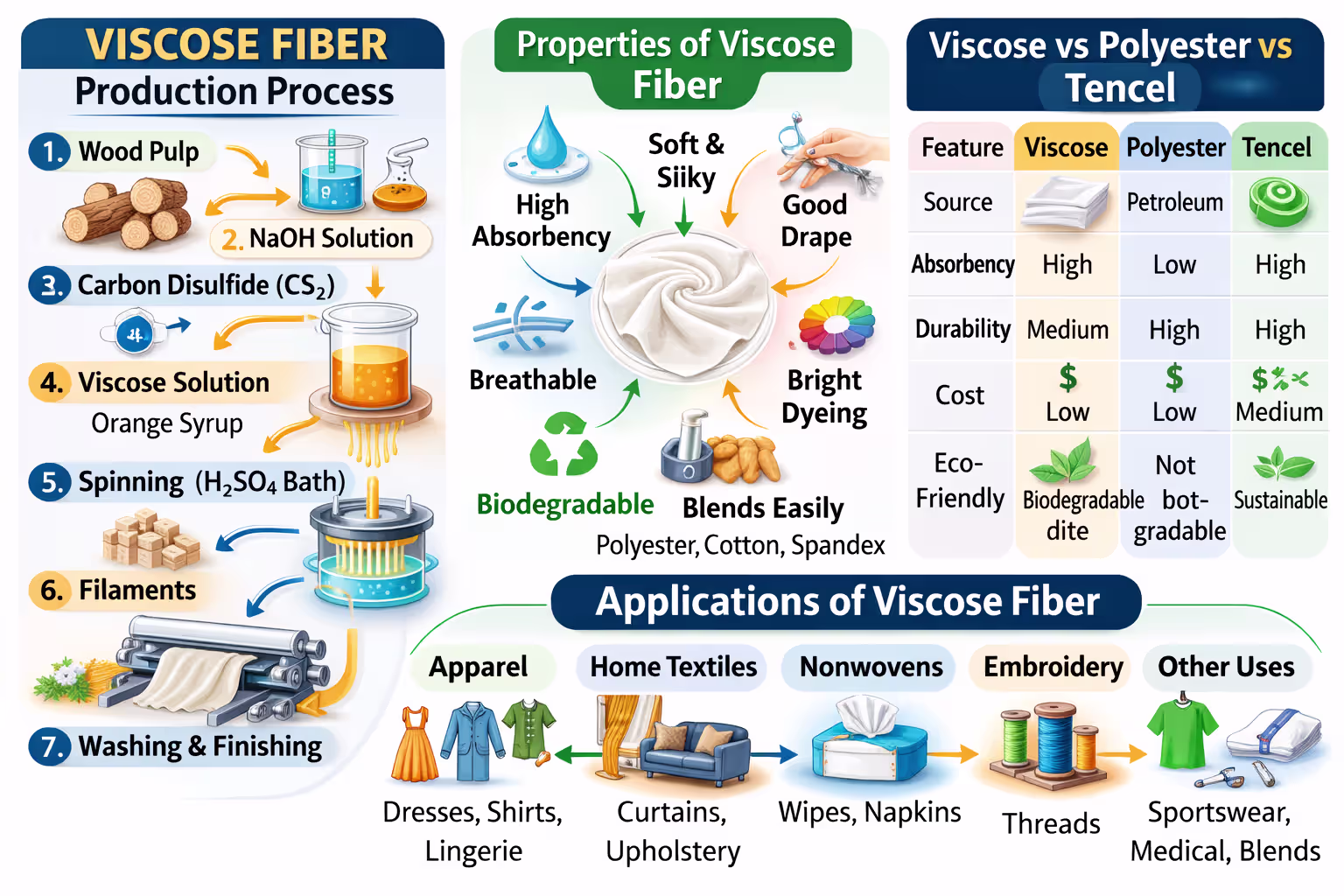 Applications of Viscose Fiber