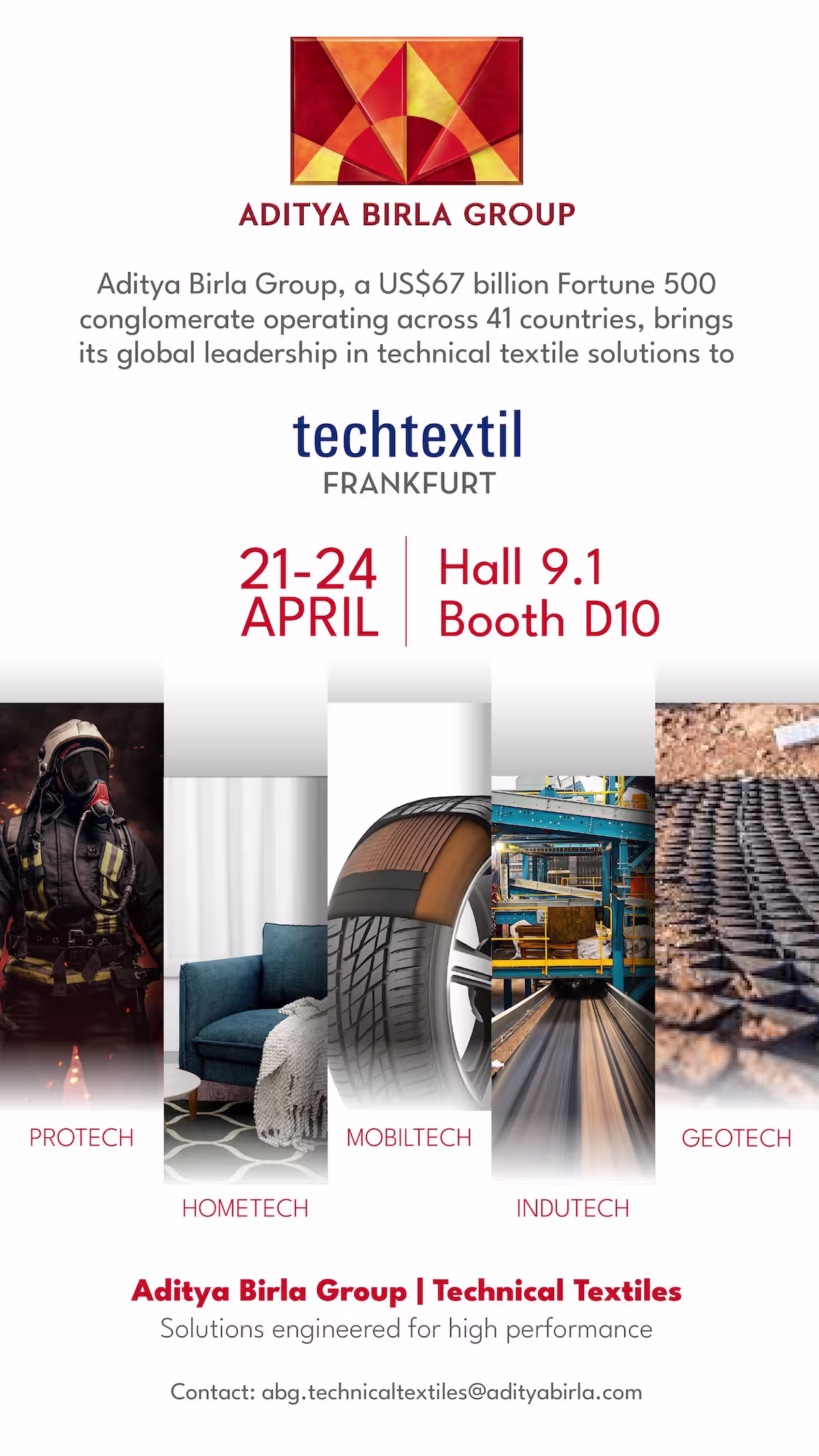 Invite - Techtextil Frankfurt Aditya Birla