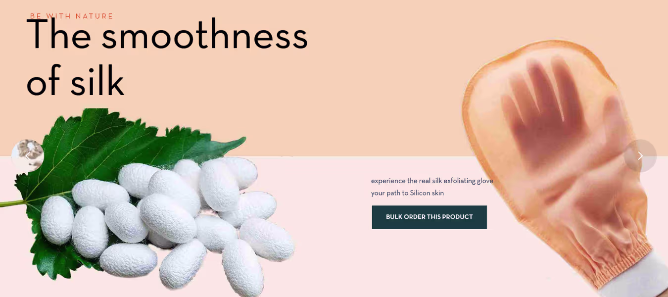 Raw Silk Exfoliating Glove