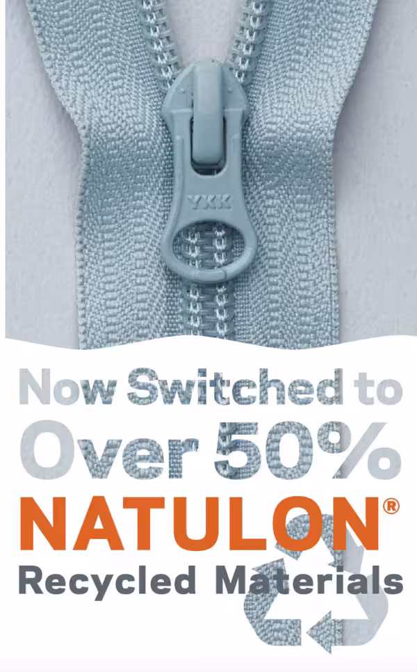 NATULON® Zipper Series Surpasses 50%
of YKK’s Global Zipper Sales