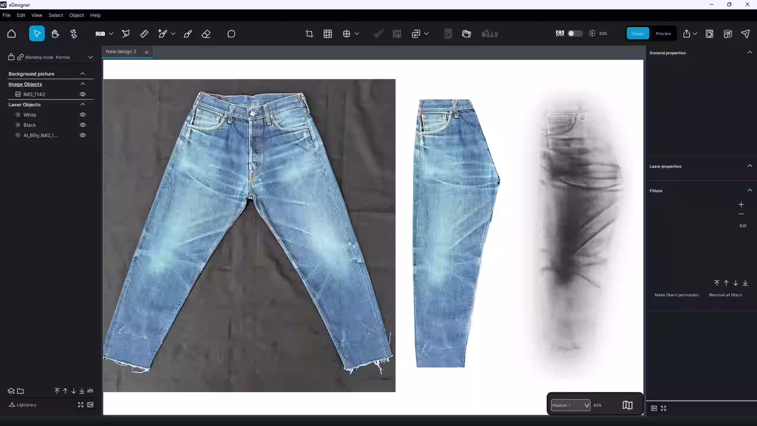 BILLY-Evisu-target and Laser Design