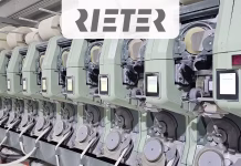 Rieter at ITM 2026: Spinning Redefined with Automation and Intelligence Industrial Rieter spinning machines in a modern textile factory producing yarn with automated spinning technology and large-scale textile manufacturing equipment.