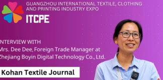 Boyin Digital textile printing machine displayed at ITCPE 2026