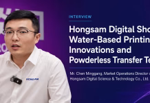 Hongsam Digital Showcases Water-Based Printing Innovations and Powderless Transfer Technology Mr. Chen Minggang, Market Operations Director of Hongsam Digital Science & Technology Co., Ltd