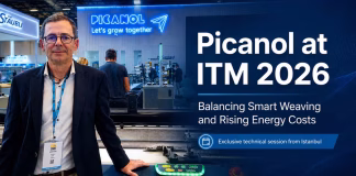 Picanol at ITM 2026: Balancing Smart Weaving and Rising Energy CostsIntroduction and Background Picanol representative at ITM 2026 in Istanbul presenting smart weaving technology and energy-efficient textile machinery solutions.