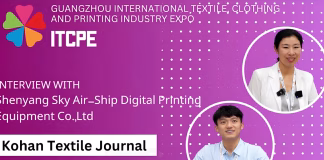 Sky Air-Ship double-sided digital textile printer showcased at ITCPE 2026