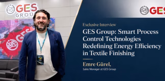 Emre Gürel, Sales Manager at GES Group, featured in an exclusive ITM 2026 Istanbul interview about smart process control technologies, energy efficiency, AI automation, and sustainable textile finishing.