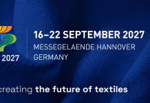 ITMA Hannover 2027 Visitor Guide ITMA Hannover 2027 official-style banner with event dates, venue details and textile-themed blue fabric background