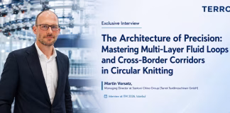 Martin Vorsatz of Santoni China Group and Terrot in an exclusive ITM 2026 Istanbul interview about precision circular knitting, multi-layer fluid loops, automation, and cross-border textile manufacturing corridors.