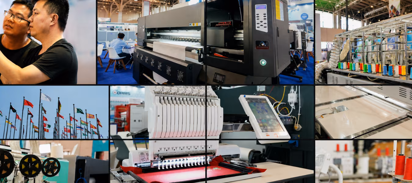 Textile machinery and apparel technology exhibitors at Textech Bangladesh exhibition in Dhaka