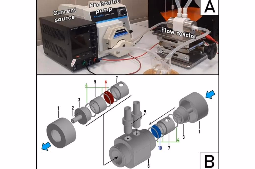 Electrochemical reactor treating textile dye wastewater by removing Reactive Black 5 from industrial effluent.