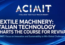 MONGOLIA: Workshop On Italian Textile Technologies Kicks Off In ULlanbaatar ACIMIT Italian Textile Machinery branding, textile machinery, digital global trade graphics, and the headline about Italian technology, innovation, sustainability, and textile machinery revival.