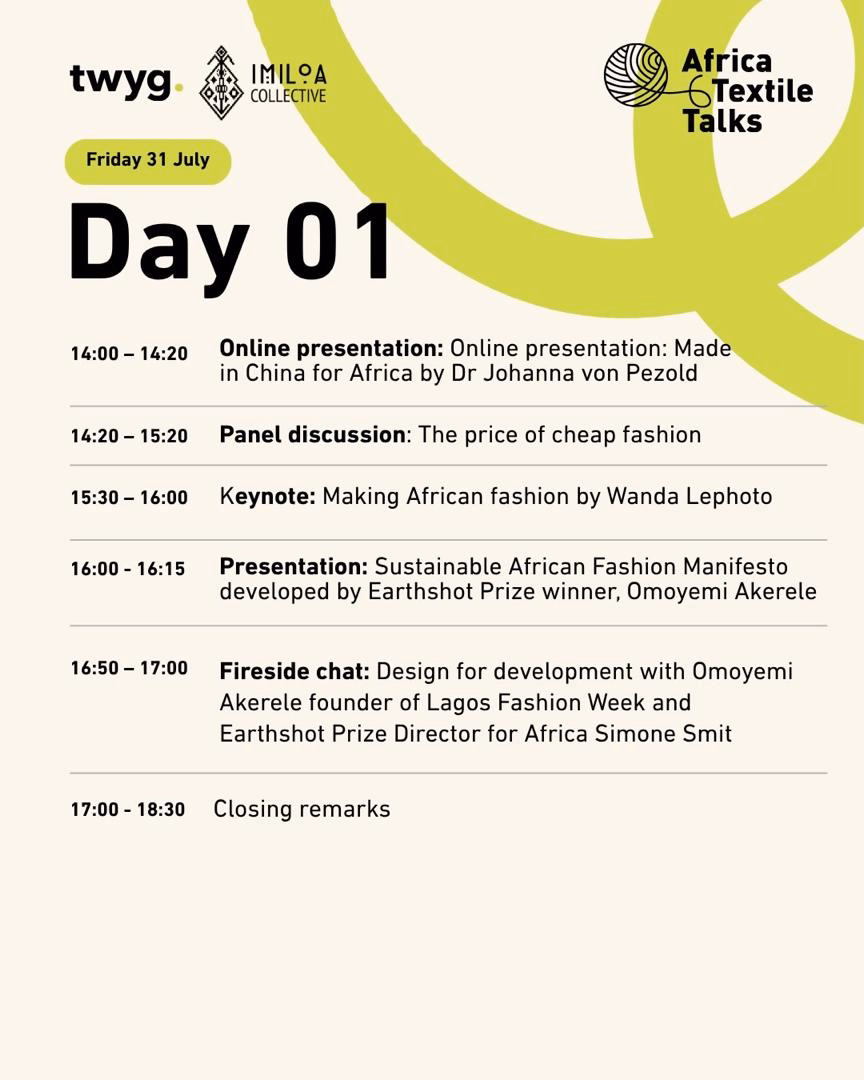 Africa Textile Talks 2026 conference in Cape Town focusing on regenerative textiles, circular fashion, sustainable manufacturing, and material innovation across Africa