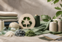 ECOS Calls for Stronger ESPR Rules to Drive Sustainable Textile Production Textile products with digital traceability and sustainability information representing the EU Textile ESPR Regulation.