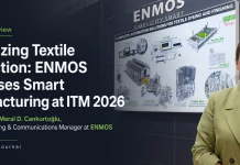 Digitalizing Textile Production: ENMOS Discusses Smart Manufacturing at ITM 2026 Meral D. Cankurtoğlu of ENMOS discussing smart manufacturing and digitalizing textile production at ITM 2026 in an exclusive Kohan Textile Journal interview.