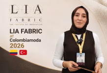 LIA FABRIC Highlights Solar-Powered Textile Production at Colombiamoda 2026 LIA FABRIC presenting solar-powered textile manufacturing and woven fabric collections at Colombiamoda 2026.