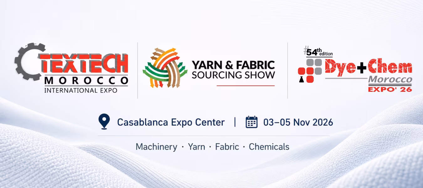 Textech, Yarn & Fabric and DyeChem Morocco 2026