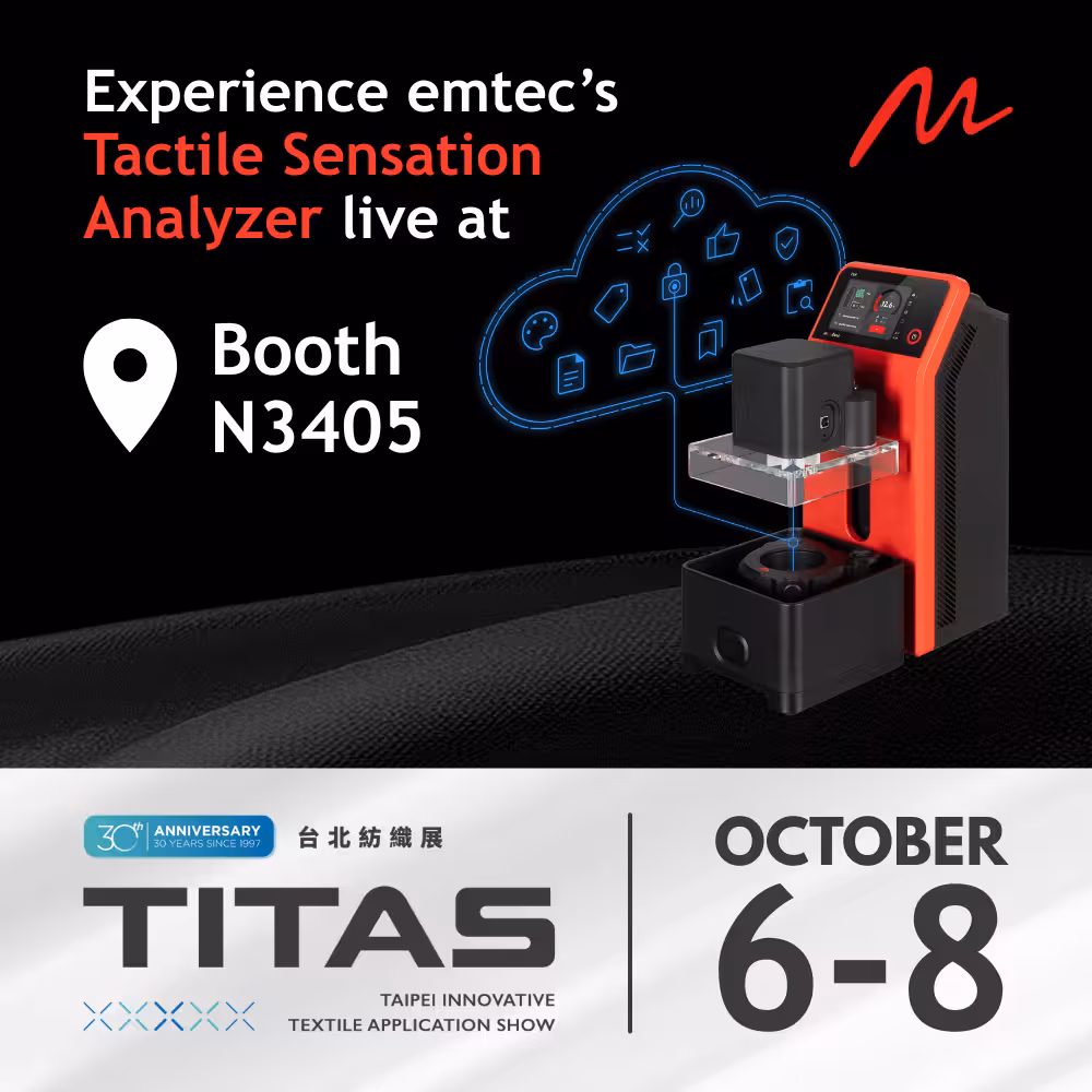 Turning textile touch into measurable data – emtec’s TSA live at TITAS 2026 in Taipei