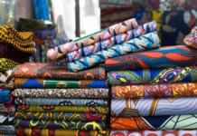 Ankara Fabric: The History, Textile Techniques and Art Behind African Wax Prints Ankara fabric with colorful geometric African wax print patterns