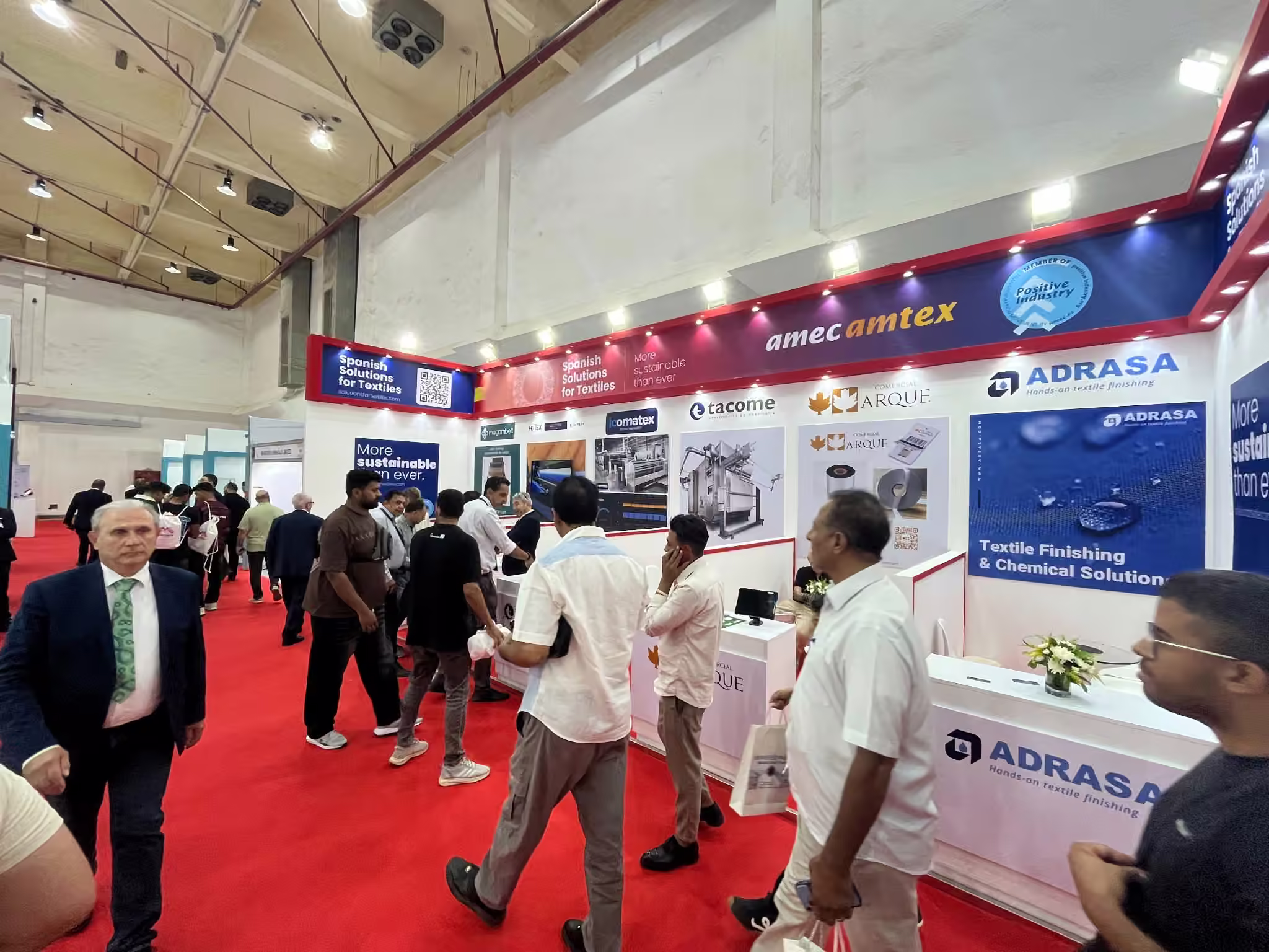 ICOMATEX textile finishing machinery booth at Egypt Stitch & Tex Expo