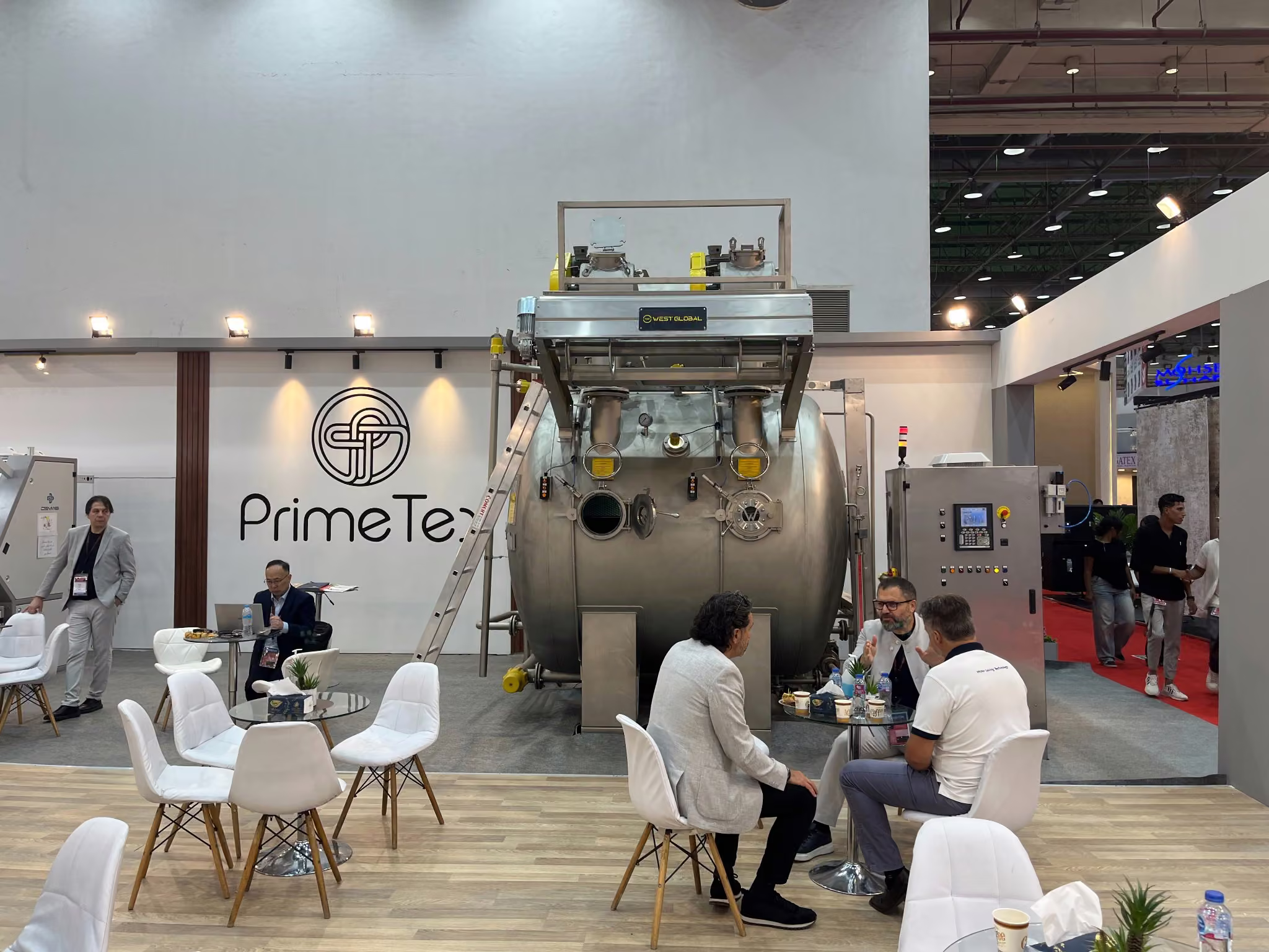 PrimeTex textile machinery displayed at Egypt Stitch & Tex